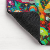 水彩抽象芸術キノコ マウスパッド (コーナー)