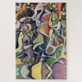 水彩抽象芸術コンテンポラリーモダンアート ジグソーパズル (縦)