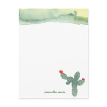 水彩抽象芸術サボテンありがとうノートカード