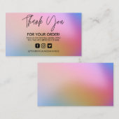 水彩抽象芸術サンキューユートレンディーサロン 名刺 (正面/裏面)