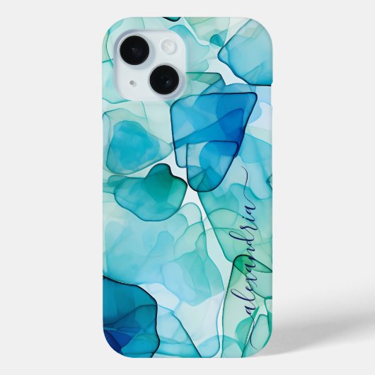 水彩抽象芸術シーガラス名物 Case-Mate iPhoneケース (裏面)