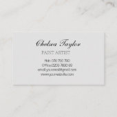 水彩抽象芸術スクリプトウェーブープロフェッショナル 名刺 (裏面)