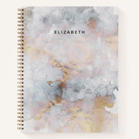 水彩抽象芸術スパイラルノートブック ノートブック (正面)