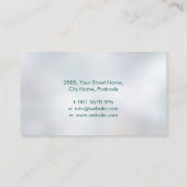 水彩抽象芸術ツリー – メス型プロファイル形状 名刺 (裏面)