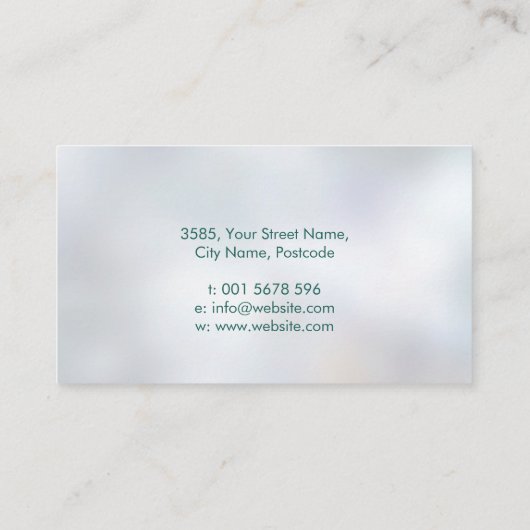 水彩抽象芸術ツリー – メス型プロファイル形状 名刺 (裏面)