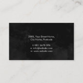 水彩抽象芸術ツリー – 女性プロファイル 名刺 (裏面)