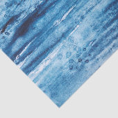 水彩抽象芸術ネイビーブルーホワイト 薄葉紙 (詳細)