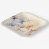 水彩抽象芸術ハナミズキ花 ペーパープレート (傾斜あり)