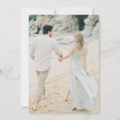 水彩抽象芸術ビーチフォト結婚式招待状 招待状 (裏面)