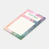 水彩抽象芸術ピンクスーパーto-doリスト ポストイット (アングル)