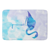 水彩抽象芸術フラミンゴギフト好き バスマット (正面)