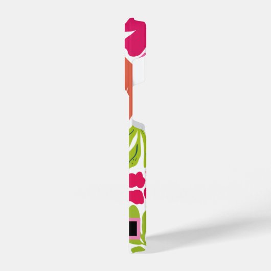 水彩抽象芸術フローラカスタム電話ケース iPhoneケース (左側面)