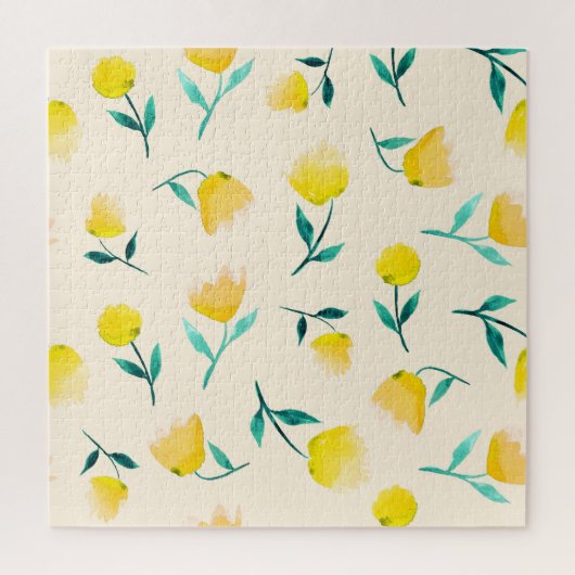 水彩抽象芸術フローラ牡丹パターン ジグソーパズル (縦)