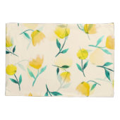 水彩抽象芸術フローラ牡丹パターン 枕カバー (裏面)