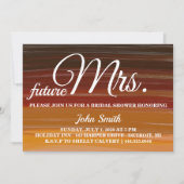 水彩抽象芸術ブライダルシャワー未来ミセス 招待状 (正面)