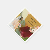 水彩抽象芸術ブライダル招待 スタンダードカクテルナプキン (角)