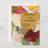 水彩抽象芸術ブライダル招待 招待状 (正面)