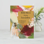 水彩抽象芸術ブライダル招待 招待状 (スタンド正面)