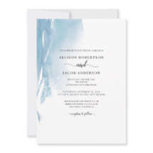 水彩抽象芸術ブルーホワイトフローラ結婚ズシック