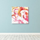 水彩抽象芸術プリントウォールアート キャンバスプリント (インサイチュ (ウッドフロア))