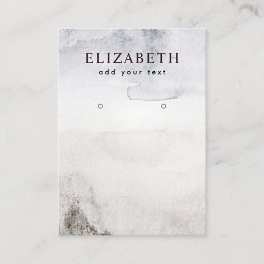 水彩抽象芸術ボービーチイヤリングディスプレイ 名刺 (正面)