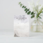 水彩抽象芸術ボービーチイヤリングディスプレイ 名刺 (スタンド正面)