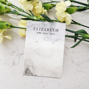 水彩抽象芸術ボービーチイヤリングディスプレイ 名刺