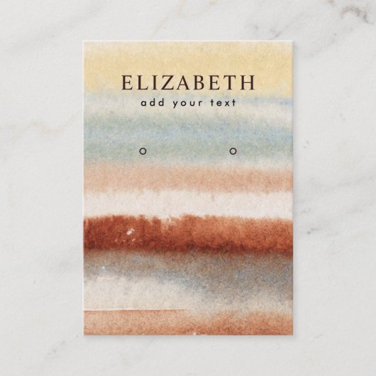 水彩抽象芸術ボーホイヤリングディスプレイカード 名刺 (正面)