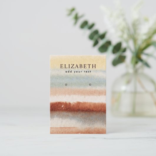 水彩抽象芸術ボーホイヤリングディスプレイカード 名刺 (スタンド正面)