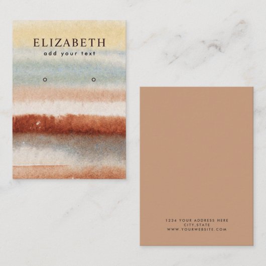 水彩抽象芸術ボーホイヤリングディスプレイカード 名刺 (正面/裏面)