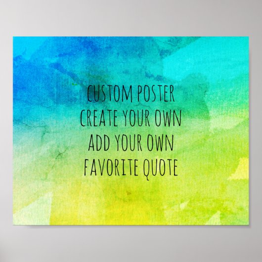 水彩抽象芸術ポスター独自の引用文を作成 ポスター (正面)