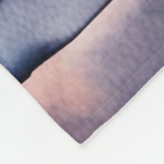 水彩抽象芸術モダンの絵画街並み フリースブランケット (角)