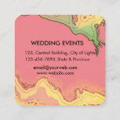 水彩抽象芸術ヴィンテージアーミニマルト スクエア名刺 (裏面)