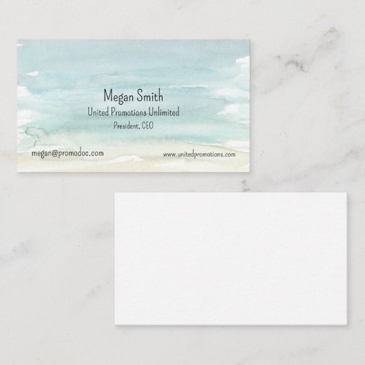 水彩抽象芸術名刺 名刺 (正面/裏面)