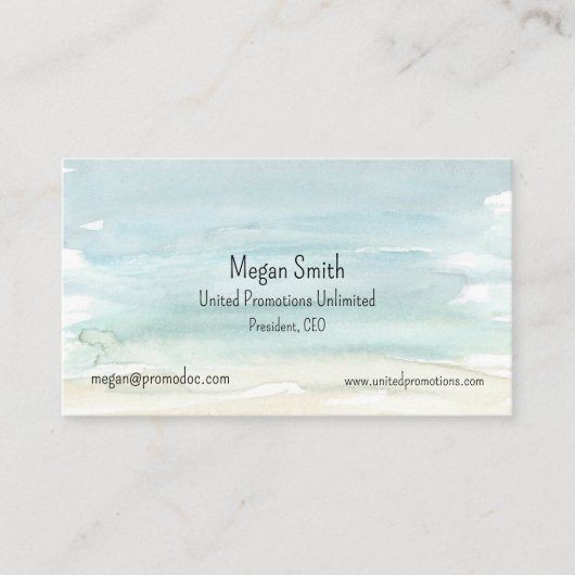 水彩抽象芸術名刺 名刺 (正面)