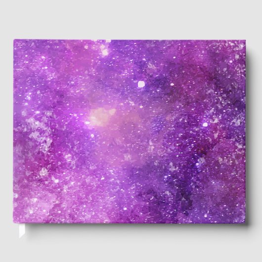 水彩抽象芸術宇宙と星背景 ゲストブック (正面)