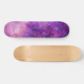 水彩抽象芸術宇宙と星背景 スケートボード (横)