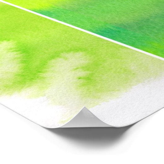 水彩抽象芸術手のセット絵を描 ポスター (角)