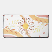 水彩抽象芸術植物花虹キッズ デスクマット (正面)