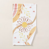 水彩抽象芸術植物花虹キッズ バスタオルセット (ハンドタオル)