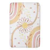 水彩抽象芸術植物花虹キッズ バスマット (正面縦)