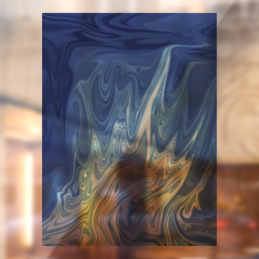 水彩抽象芸術模様 ウィンドウサイン (シート2)