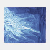 水彩抽象芸術模様 フリースブランケット (正面(横))