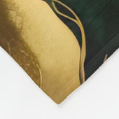 水彩抽象芸術横絵画景金ゴールド フリースブランケット (角)