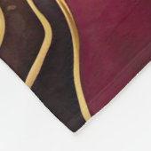 水彩抽象芸術横絵画景金ゴールド フリースブランケット (角)