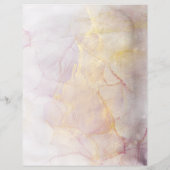 水彩抽象芸術液体金ゴールドスクラップブック紙 (裏面)