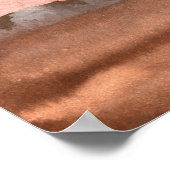 水彩抽象芸術砂漠風景モダン ポスター (角)