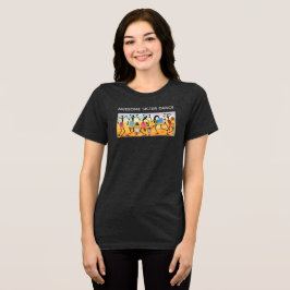 水彩抽象芸術素晴らしシスターダンスTシャツ トライブレンドＴシャツ