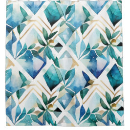 水彩抽象芸術素朴ボヘミアンシャワーカーテン シャワーカーテン