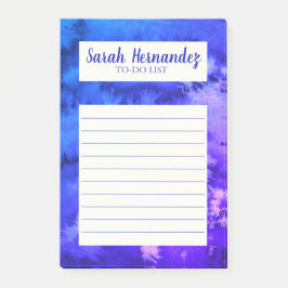 水彩抽象芸術紫色の食料品店To-Doリスト ポストイット